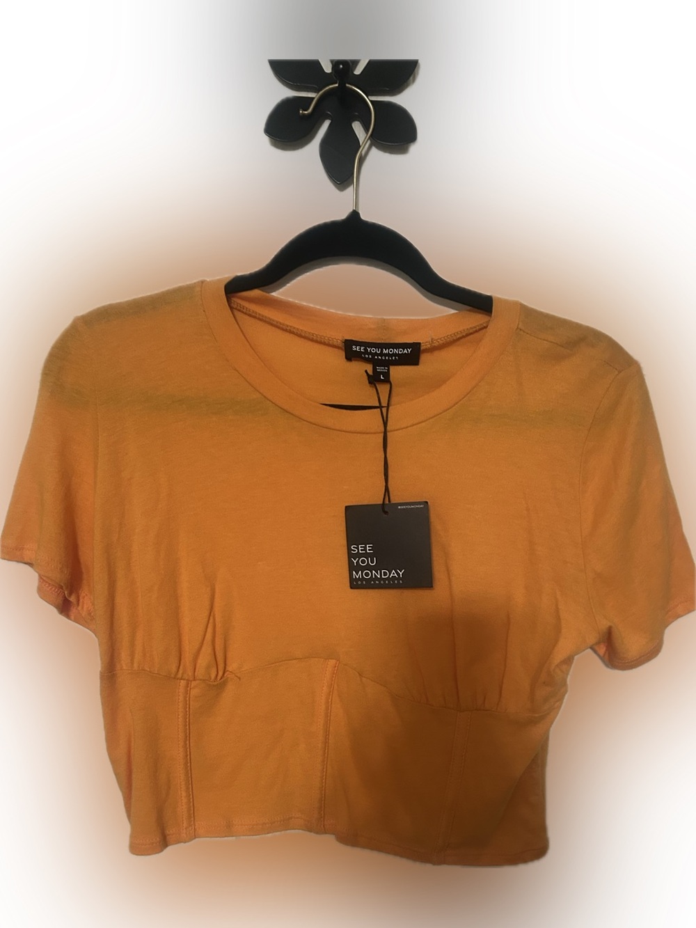 See you Monday Size Lg Gold Top